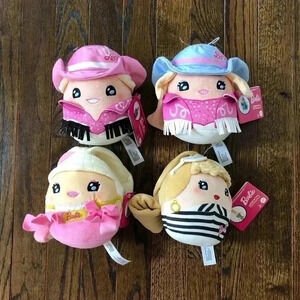 Barbie x Cuutopia 5” NWT 4-pack: Ken, Cowgirl/Vintage/Iconic Pink Barbies